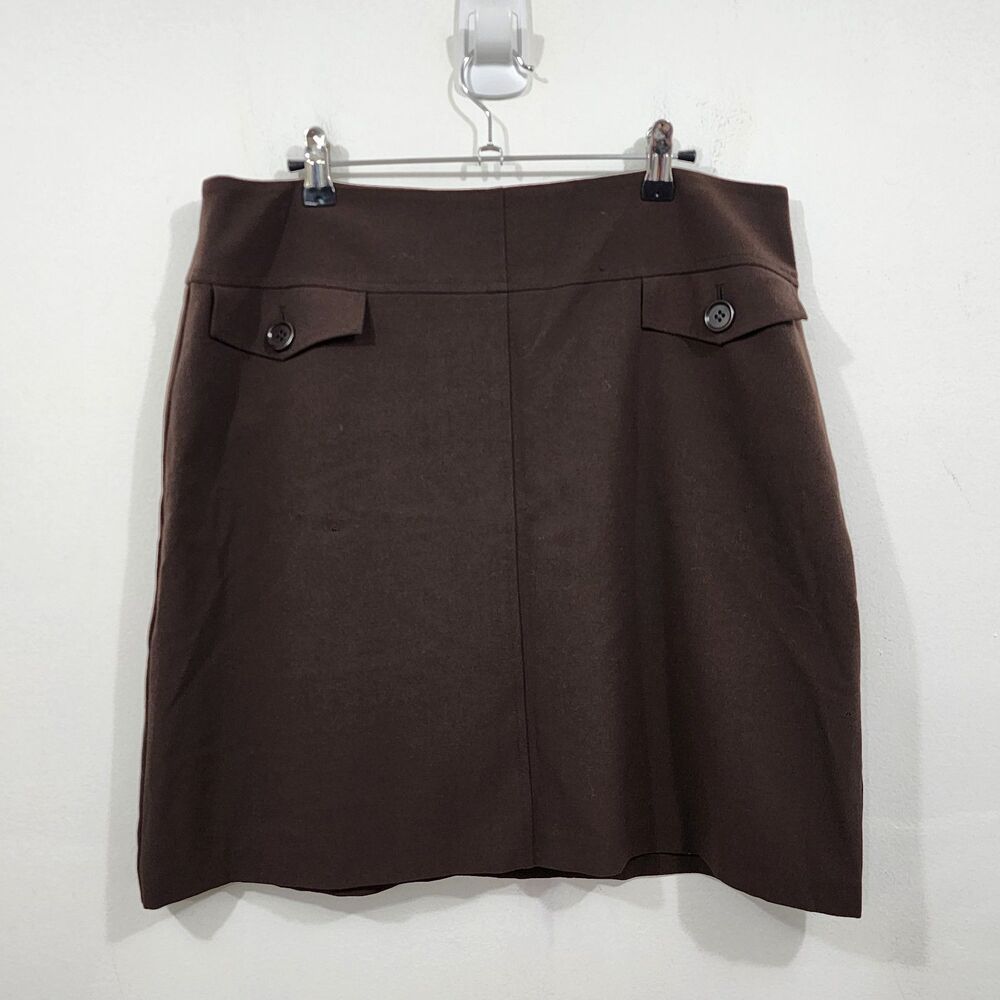 Vintage Studio M Office Girl Mini Skirt Brown 90s Y2K Academia Brown Size 12